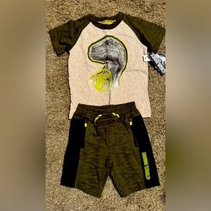 Jurassic Park Boys Size 5T 2 Piece Short Set